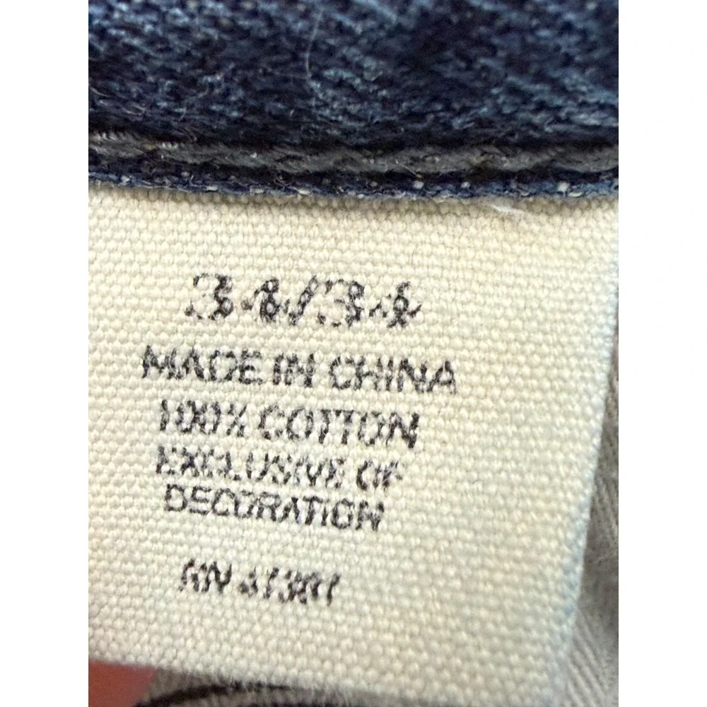 Polo Ralph Lauren Straight Jeans Mens 34x34 Blue Denim Relaxed Fit 5-Pocket Logo